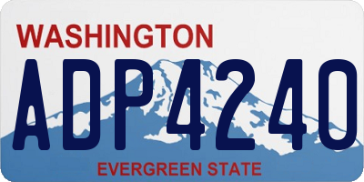 WA license plate ADP4240