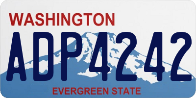 WA license plate ADP4242