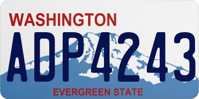 WA license plate ADP4243
