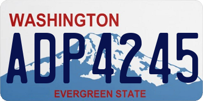 WA license plate ADP4245