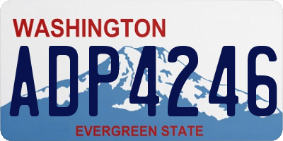 WA license plate ADP4246