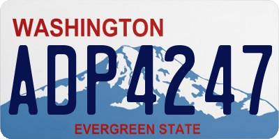 WA license plate ADP4247