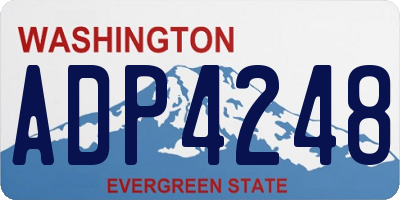 WA license plate ADP4248
