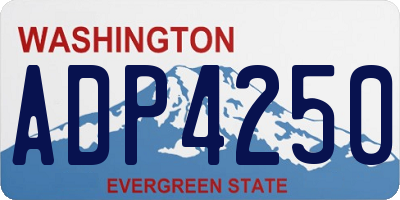 WA license plate ADP4250