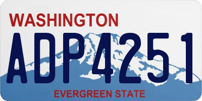 WA license plate ADP4251
