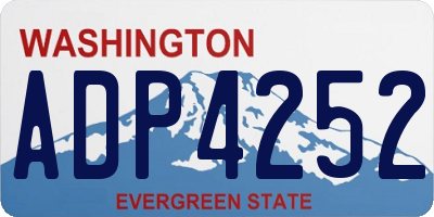 WA license plate ADP4252