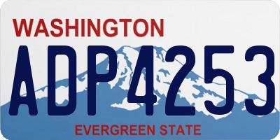 WA license plate ADP4253