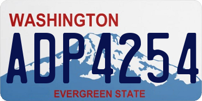 WA license plate ADP4254