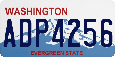 WA license plate ADP4256