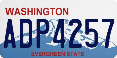 WA license plate ADP4257
