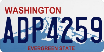 WA license plate ADP4259