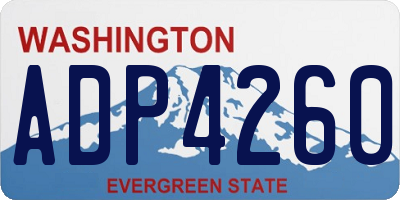 WA license plate ADP4260