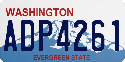 WA license plate ADP4261