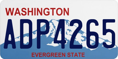 WA license plate ADP4265