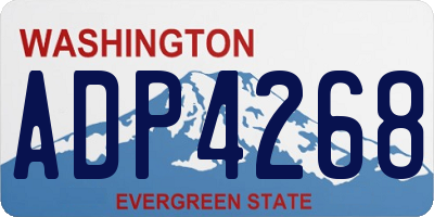 WA license plate ADP4268