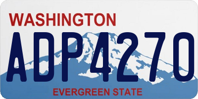 WA license plate ADP4270