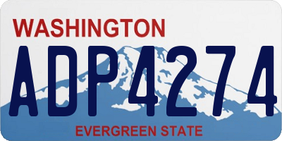 WA license plate ADP4274