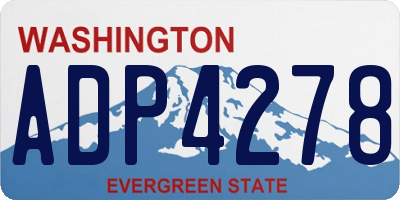 WA license plate ADP4278