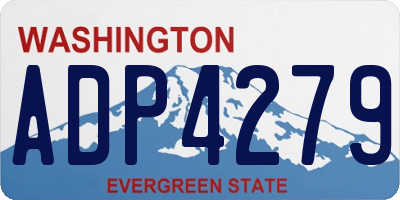 WA license plate ADP4279