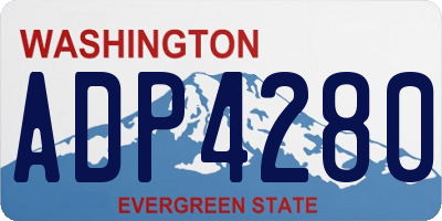 WA license plate ADP4280