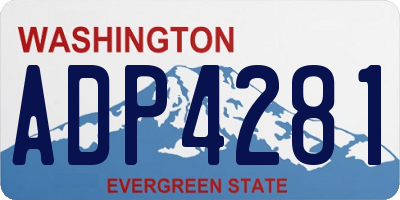 WA license plate ADP4281