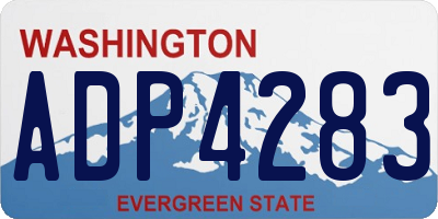 WA license plate ADP4283