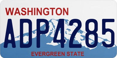 WA license plate ADP4285