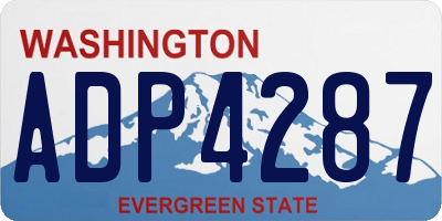 WA license plate ADP4287