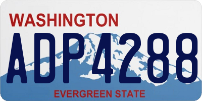 WA license plate ADP4288