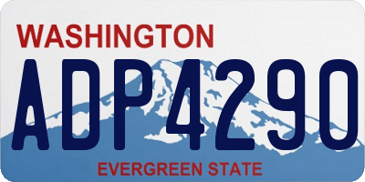 WA license plate ADP4290