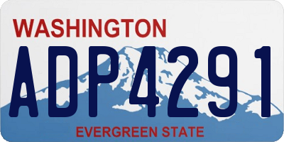 WA license plate ADP4291