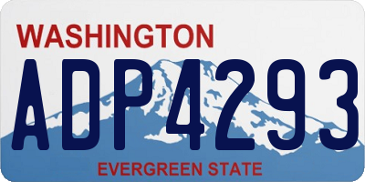 WA license plate ADP4293