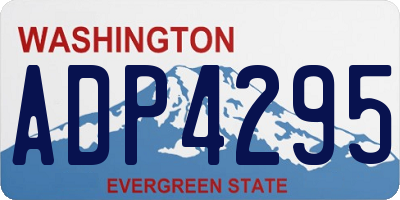 WA license plate ADP4295