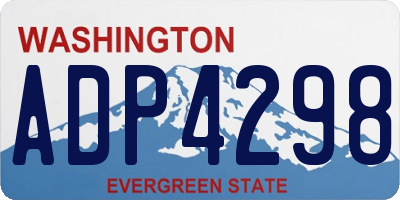 WA license plate ADP4298
