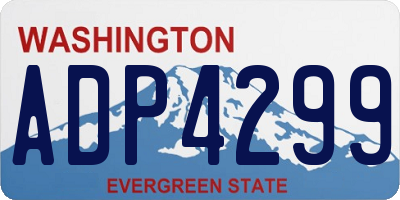 WA license plate ADP4299