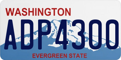WA license plate ADP4300