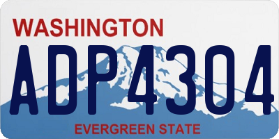 WA license plate ADP4304