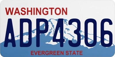 WA license plate ADP4306