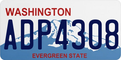 WA license plate ADP4308