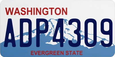 WA license plate ADP4309