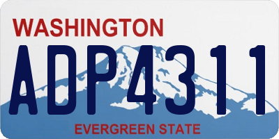 WA license plate ADP4311