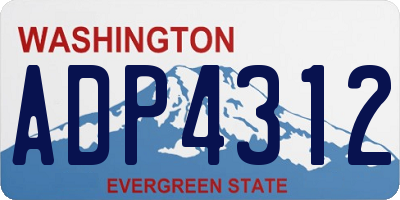 WA license plate ADP4312