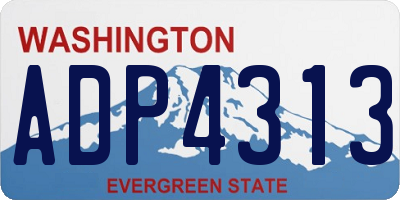 WA license plate ADP4313