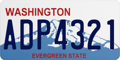 WA license plate ADP4321