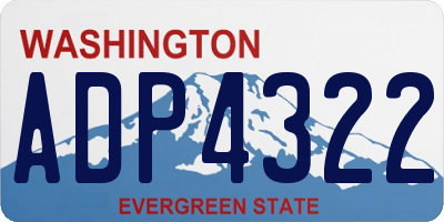 WA license plate ADP4322