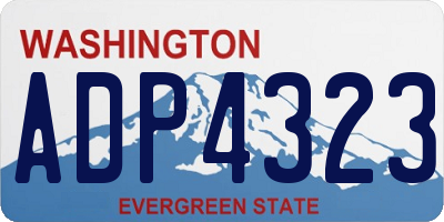 WA license plate ADP4323