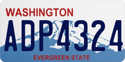 WA license plate ADP4324