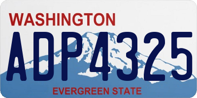 WA license plate ADP4325
