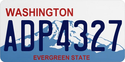WA license plate ADP4327