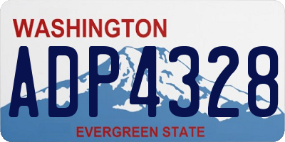 WA license plate ADP4328